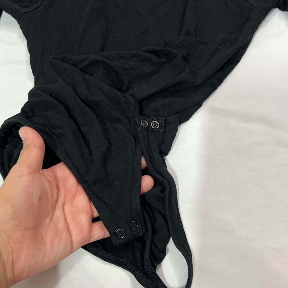 Aritzia Wilfred Long Sleeve Basic Solid Black Bod… - image 5